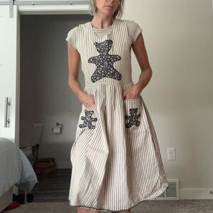 Vintage OOAK Pinafore Patchwork Dress Sz XS/S